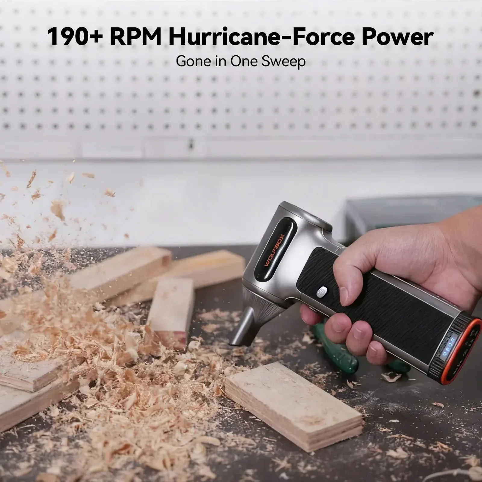 WOLFBOX MF200 Compressed Air Duster - Swappable Battery Cartridge - Image 4