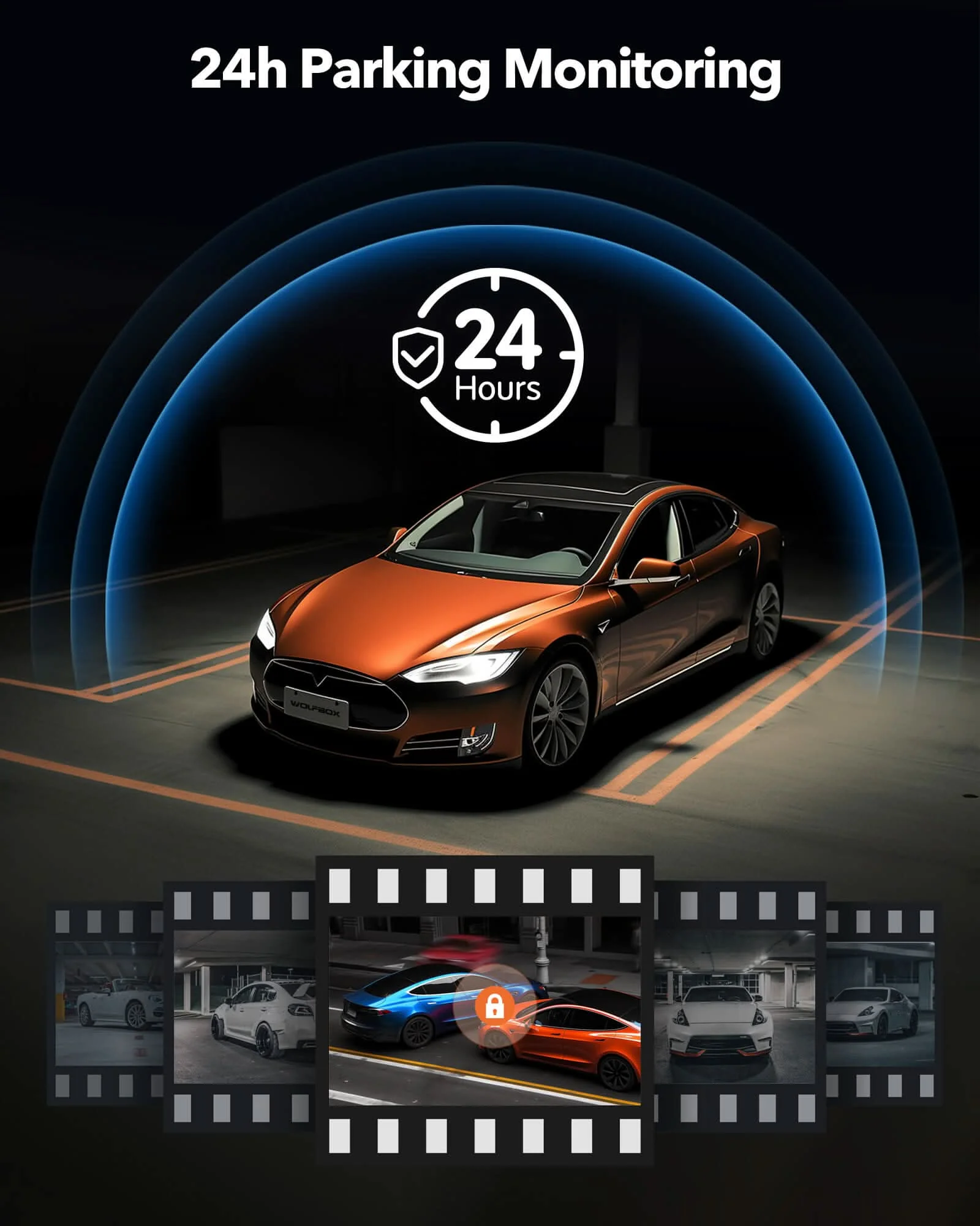 WOLFBOX G840H Rear View Mirror Dash Cam RHD - Image 10