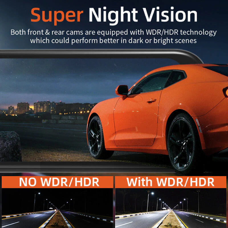 WOLFBOX G850 Rearview Mirror Backup Camera Dash Cam RHD - Image 3