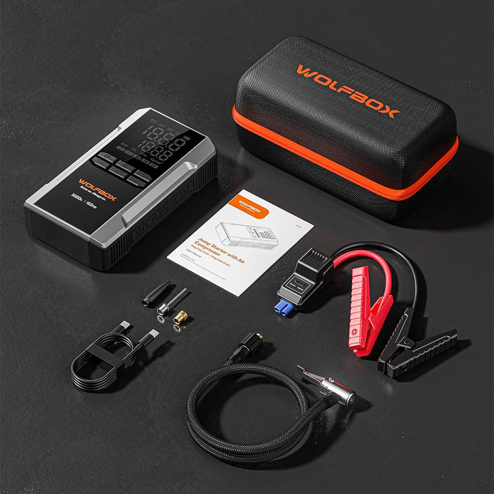 WOLFBOX MegaVolt16 Air Portable 4-in-1 Jumper Starter with Air Compressor - Image 9
