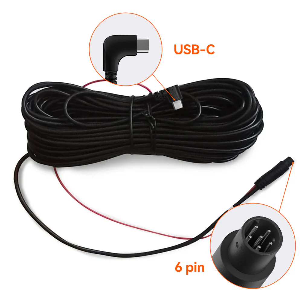WOLFBOX 33/50 Feet Rear Camera Longer Replacement Cables for G900pro - Image 8