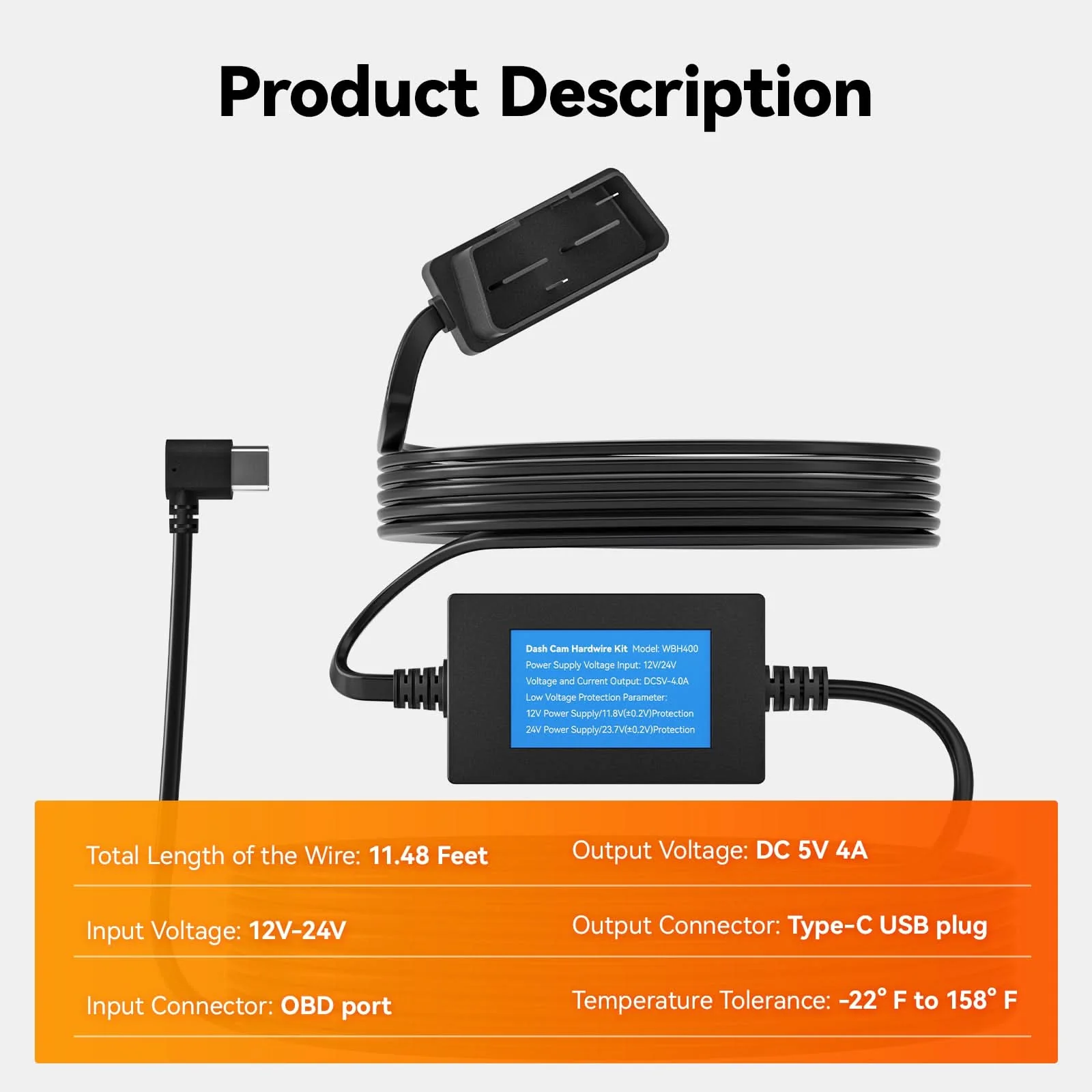 Parking Monitoring Hardwire Kit for WOLFBOX G900 TriPro - Image 3