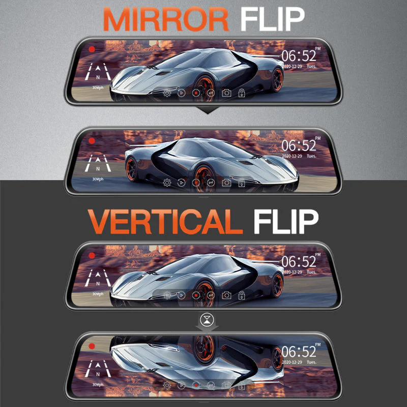 WOLFBOX G840S 12″ 4K Mirror Dash Cam 2160P Full HD Smart Rear View Camera Mirror Dash Cam RHD - Image 5