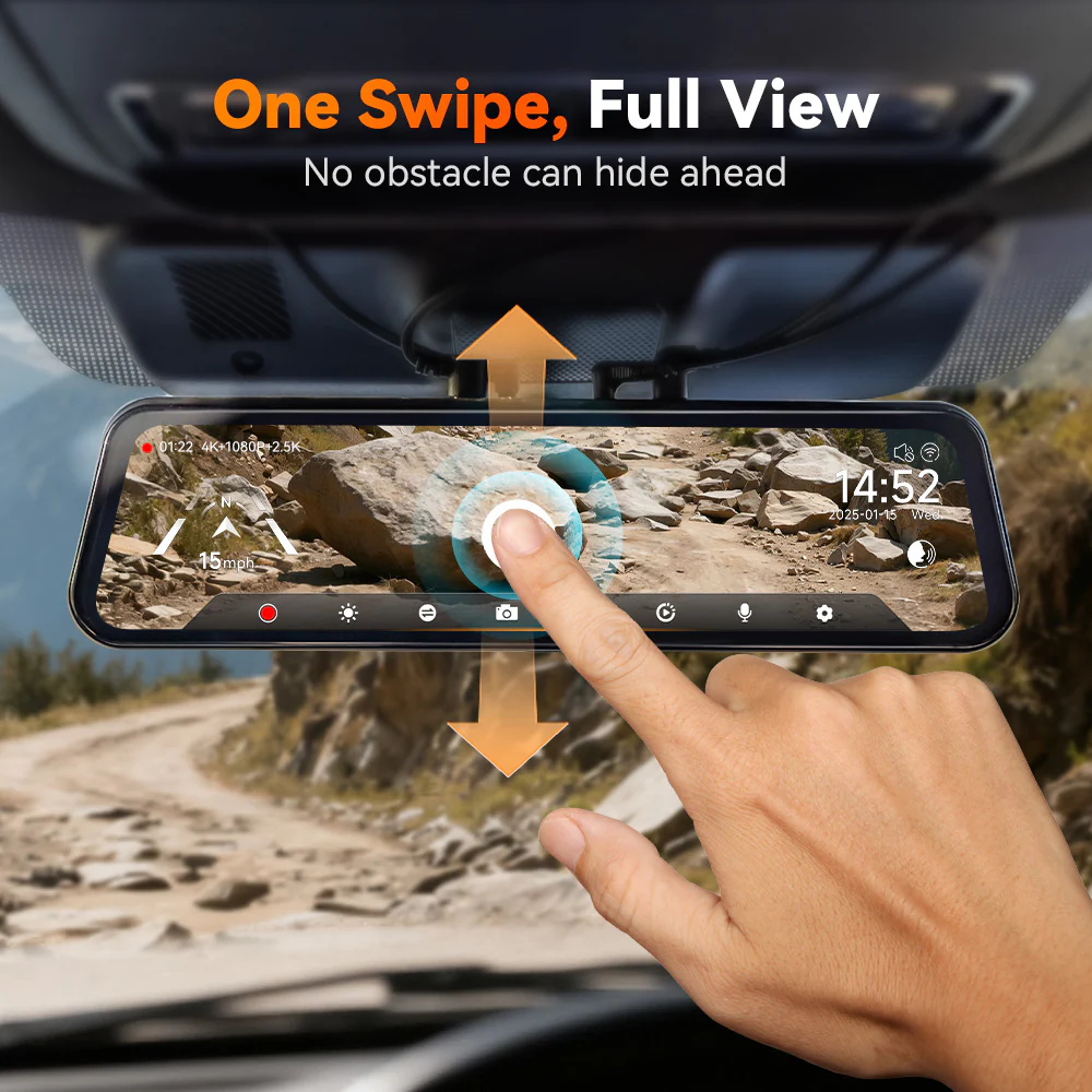 WOLFBOX G900 TriPro Bumper Version 3 Channel Rear View Mirror RHD - Image 3