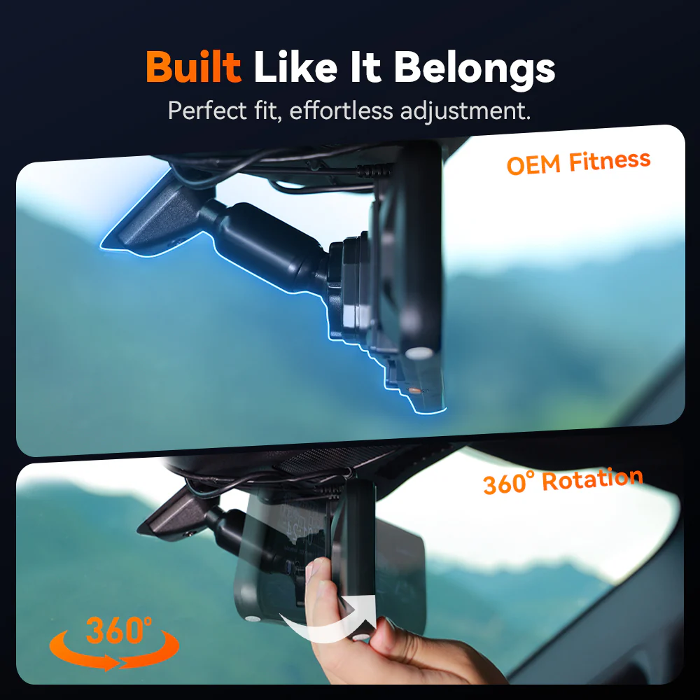 WOLFBOX G900 TriPro Bumper Version 3 Channel Rear View Mirror RHD - Image 6