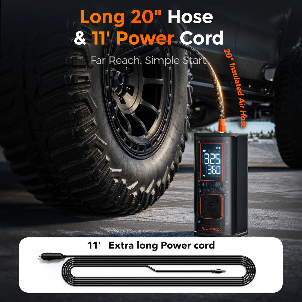 WOLFBOX MegaFlow24 Pro Portable Tire Inflator - Image 4