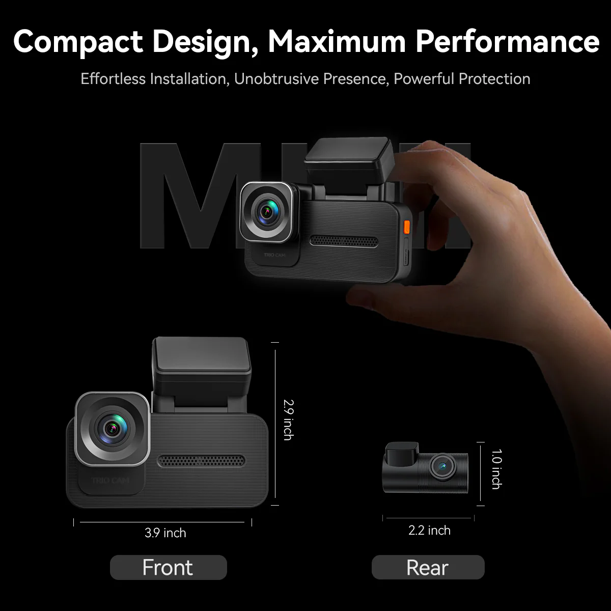 WOLFBOX X5 3 Channel Touchscreen WiFi Mini Dash Camera - Image 7